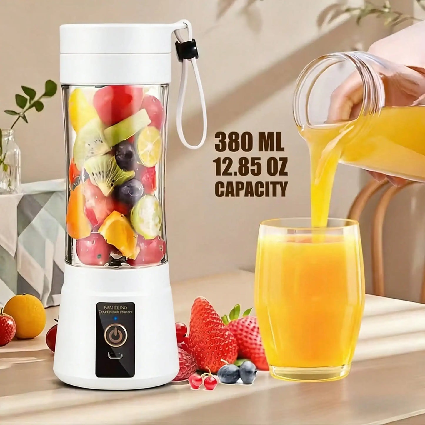 Galynora Blender Portátil USB | 6 Lâminas | 350ml