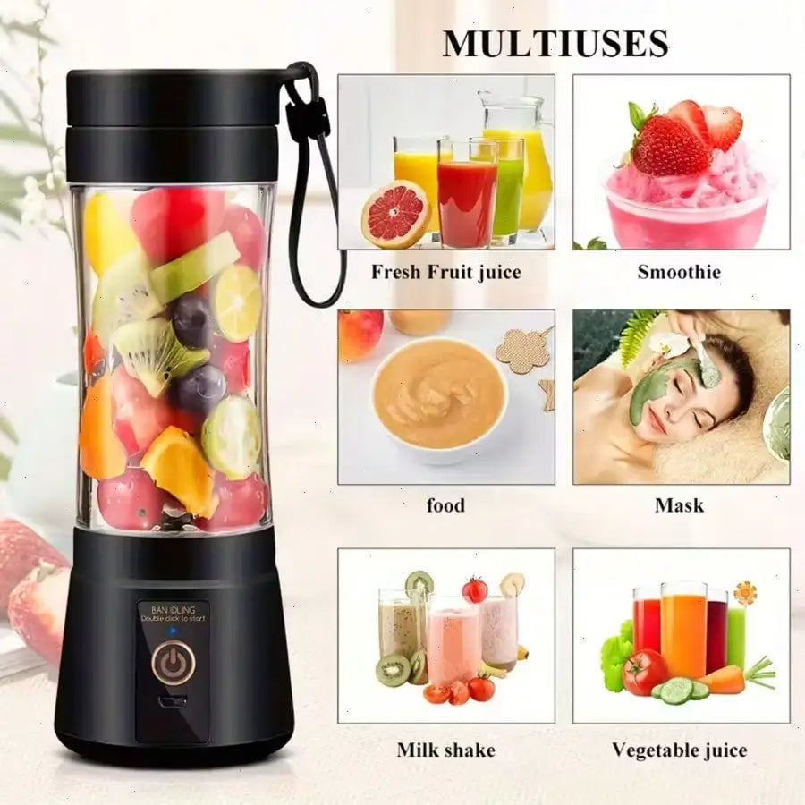 Galynora Blender Portátil USB | 6 Lâminas | 350ml